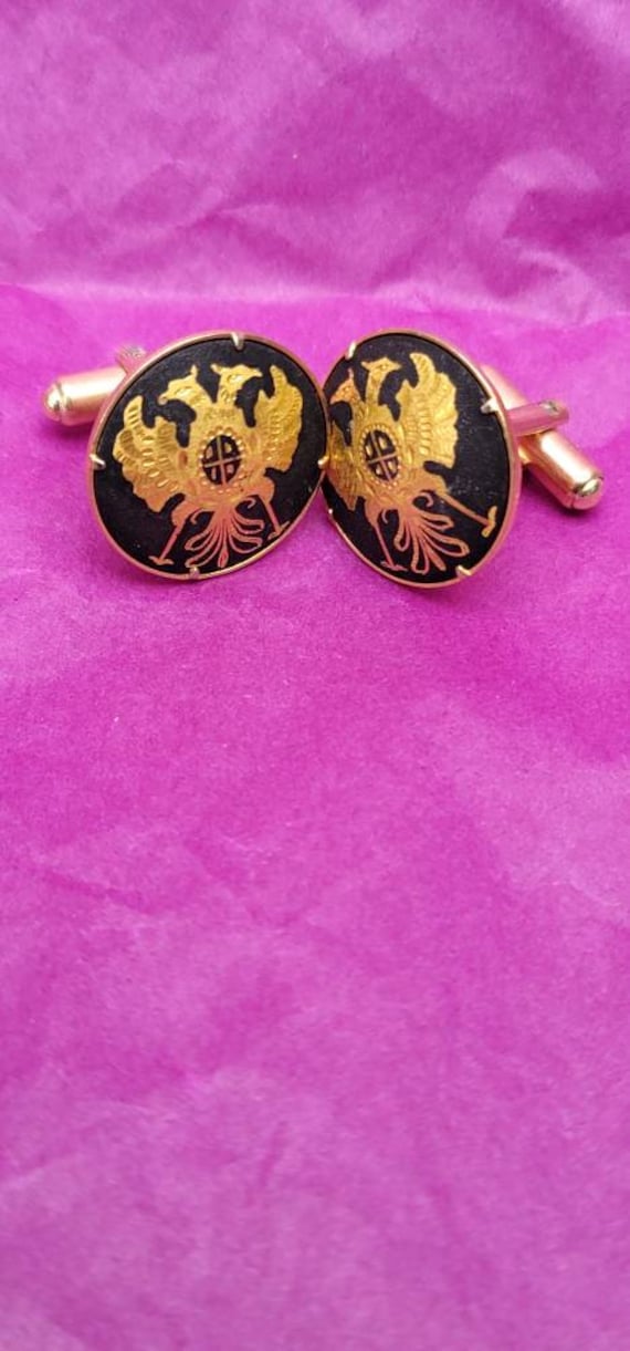 Damascene Cufflinks View 2