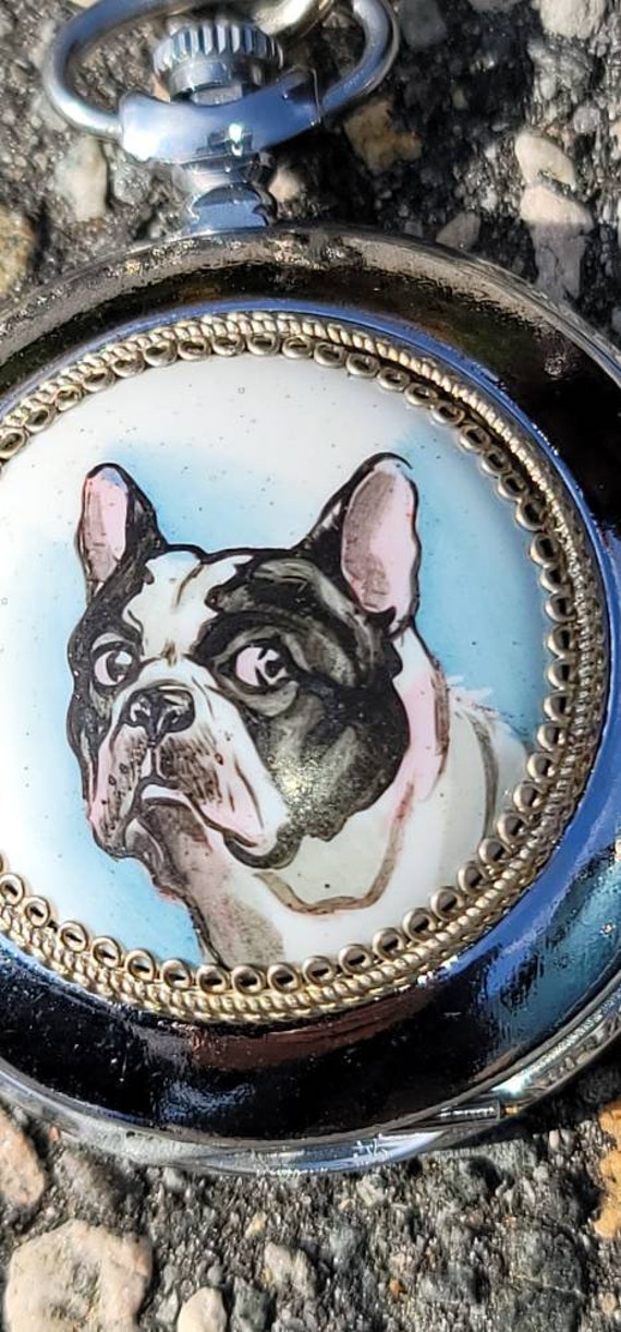 French Bulldog Pocket Watch Gem