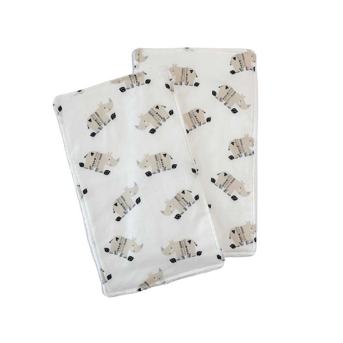 Rhino Baby Burp Cloth Rhinoceros Burp Cloths Juego De Pa os Etsy Espa a