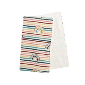 Colorful Rainbow Burp Cloths, Burp Cloth Set, Rainbow Burp Cloths image 2