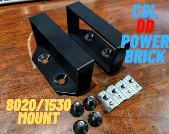 Fanatec Wheel Base Power Brick Holder | DD1 DD2 CSL DD | 8020 1530 SimRig Mount