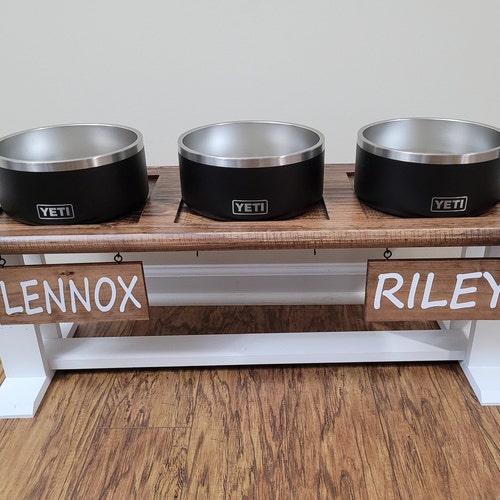 Yeti Wall Mounted Raised Dog Bowl Stand Elevated Floating Etsy