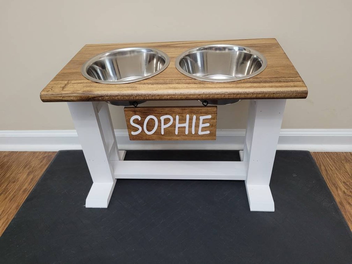 Personalized Dog Bowl Stand Etsy