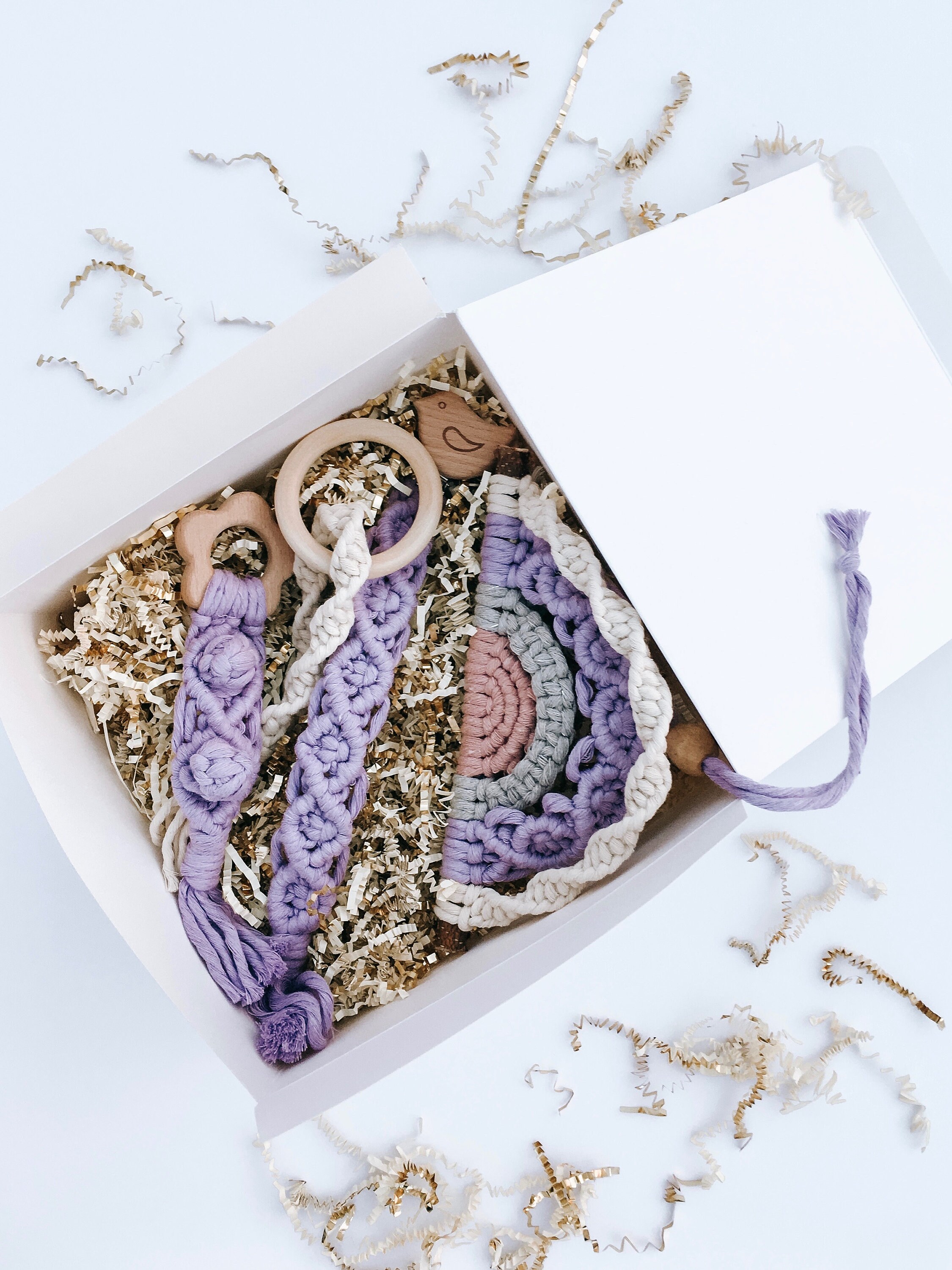 Macrame Baby Gift Box Macrame Baby Shower Gift Baby Shower Etsy