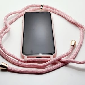 Chaîne de téléphone mobile iPhone 12 Pro pratique ; Étui pour téléphone portable avec cordon pour accrocher ; Etui collier avec étui de protection ruban
