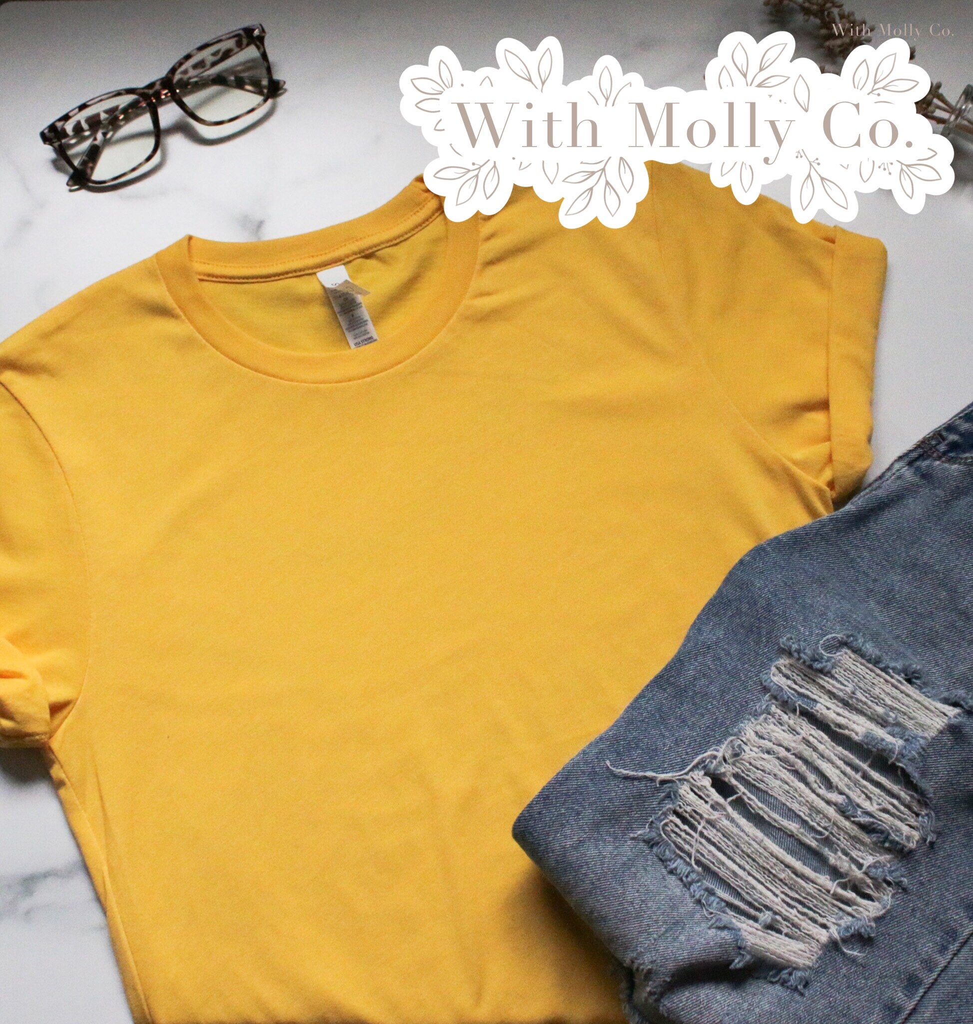 bella canvas heather yellow gold