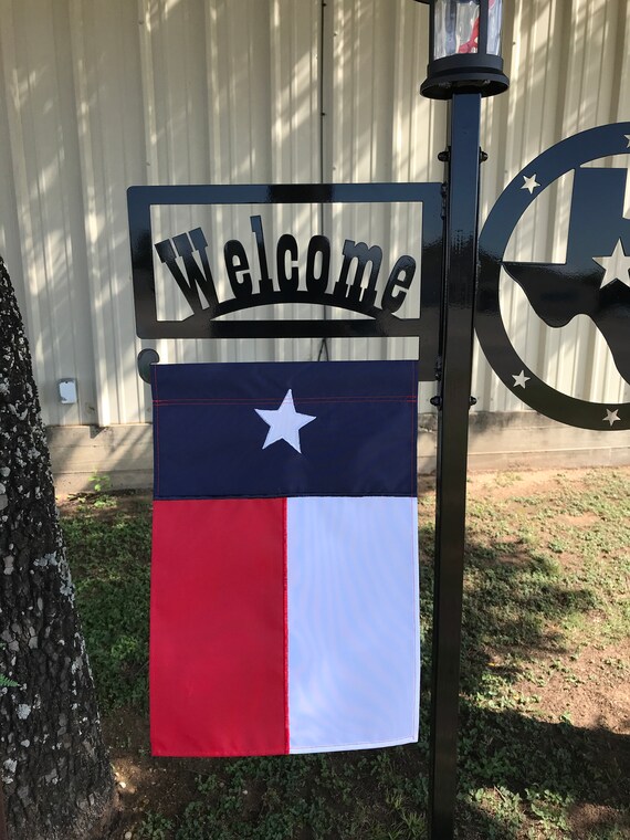 solar garden flag holder