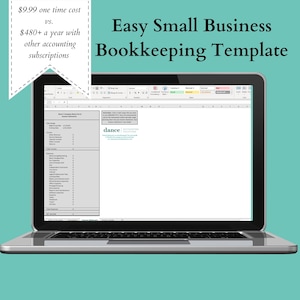 Easy Small Business Bookkeeping Template | Excel bookkeeping | Excel income statement | Small business spreadsheet
