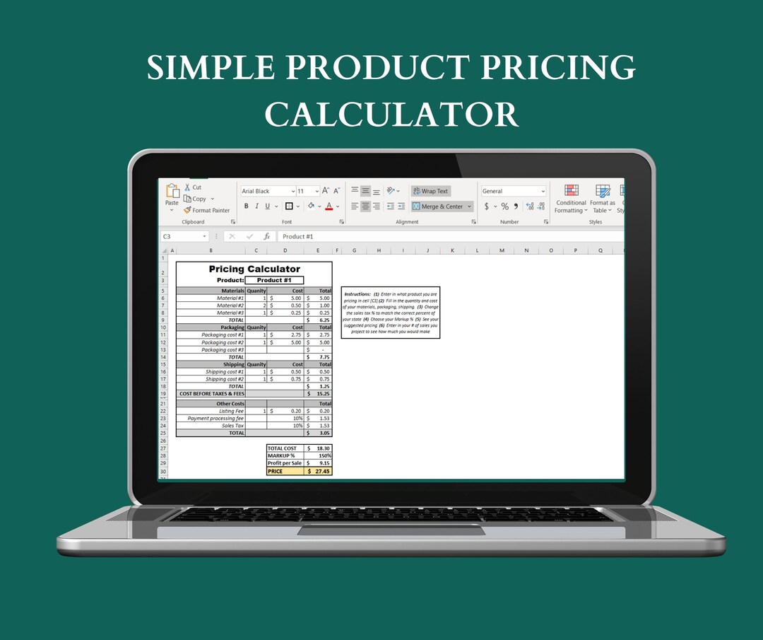 Etsy Product Pricing Calculator Etsy