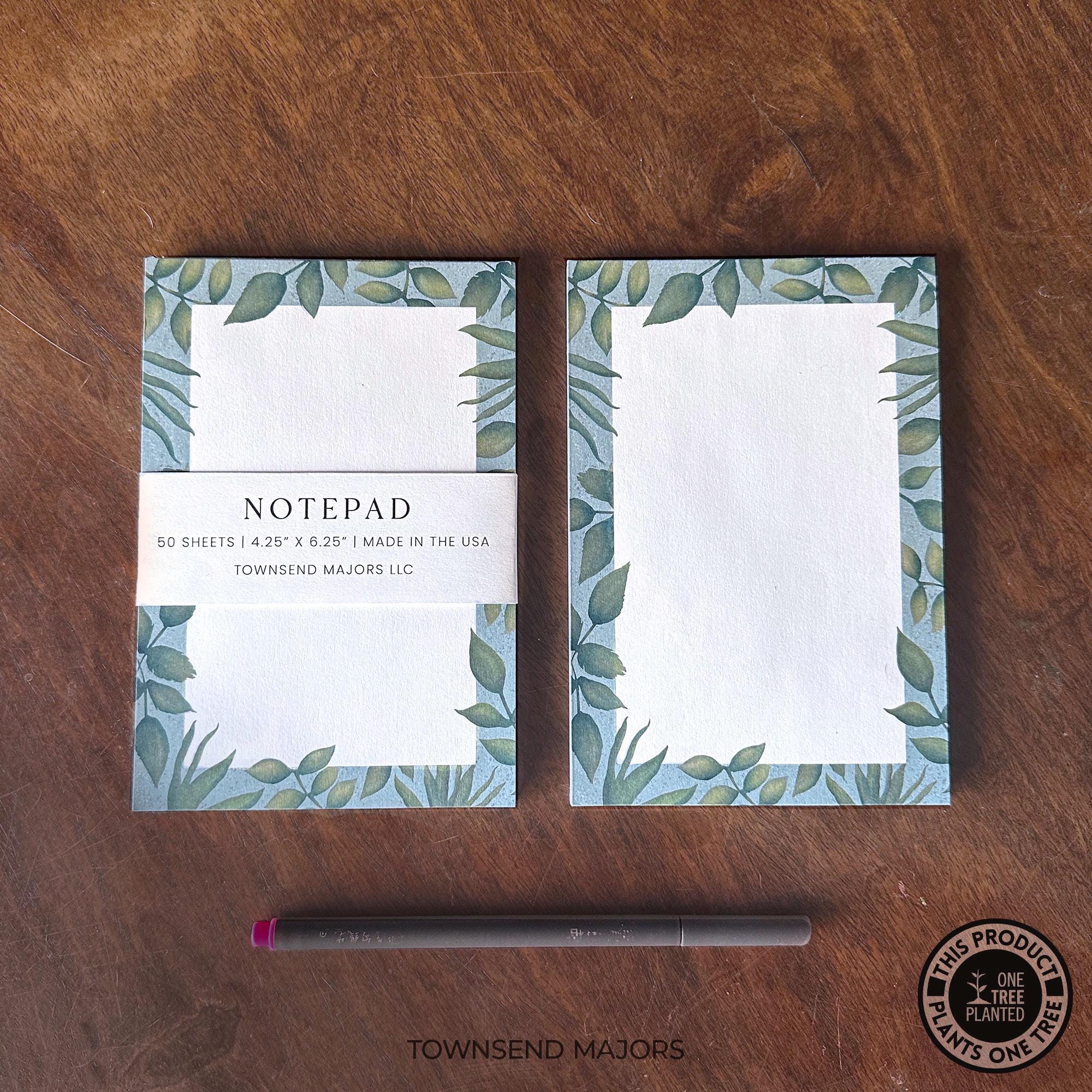 Naturte Notepad Leafy Garden Notepad | Nature Inspired Stationery - Etsy