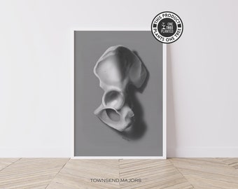 Os Coxae (Hip Bone) Printable Wall Art, Anatomical Art, Human Anatomy Art, Printable Wall Art, Skeletal Art, Instant Download