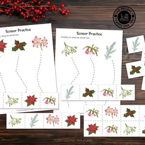 Winter Plants, Printable Activities for Kids, Art Activities for Kids, Printable Coloring Pages, Scissor Skills, Tracing image 3
