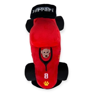 Formula 1 Parody Dog Toy Car, F1 Dog Toy, Drive To Survive Plush, Ferrari Toy, Ferrari Gift, Formula 1 Plush, Gift for Him, Gift for Her