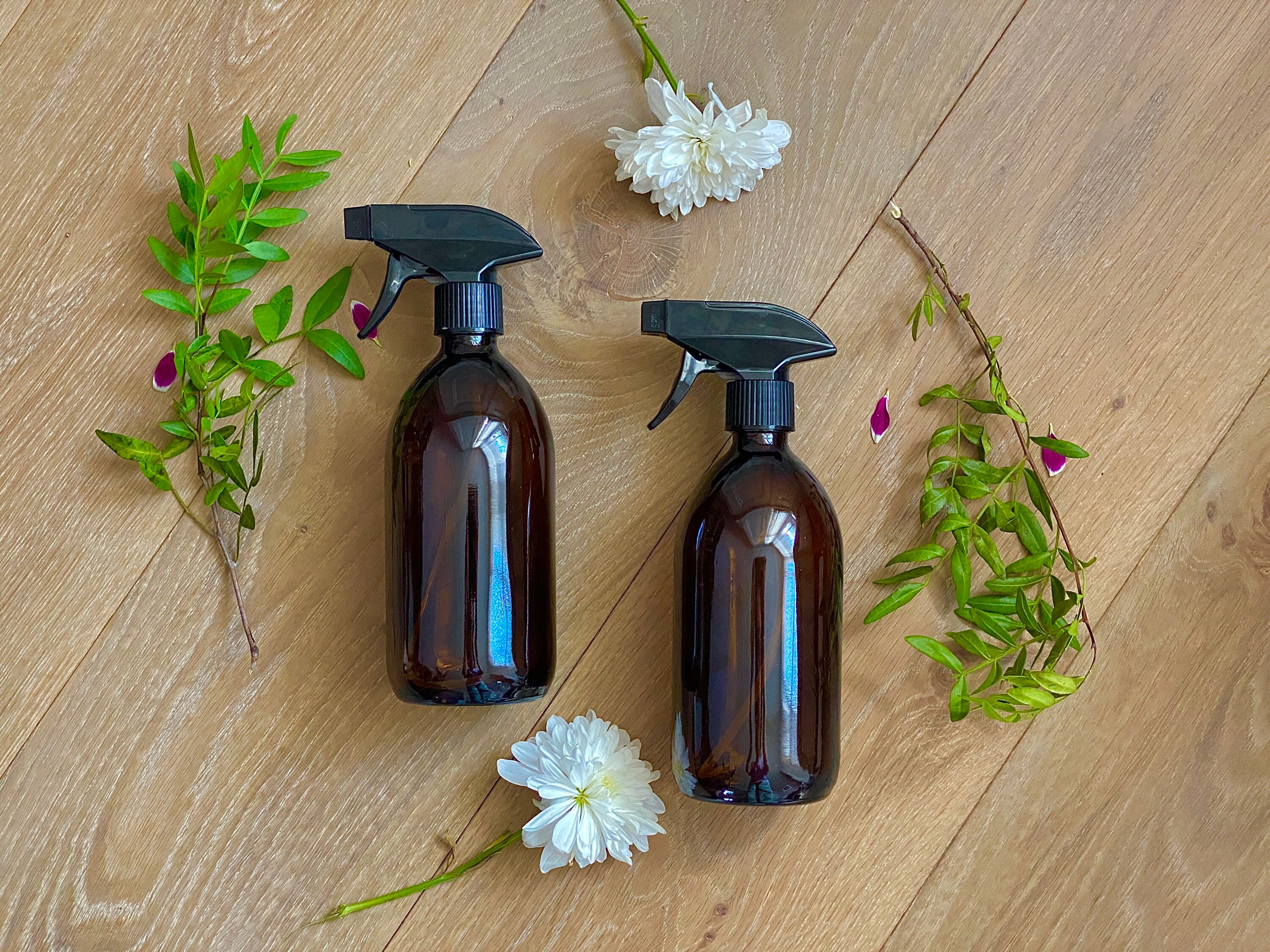 Download Amber Glass Bottle with Pump or Trigger Spray 500ml ...