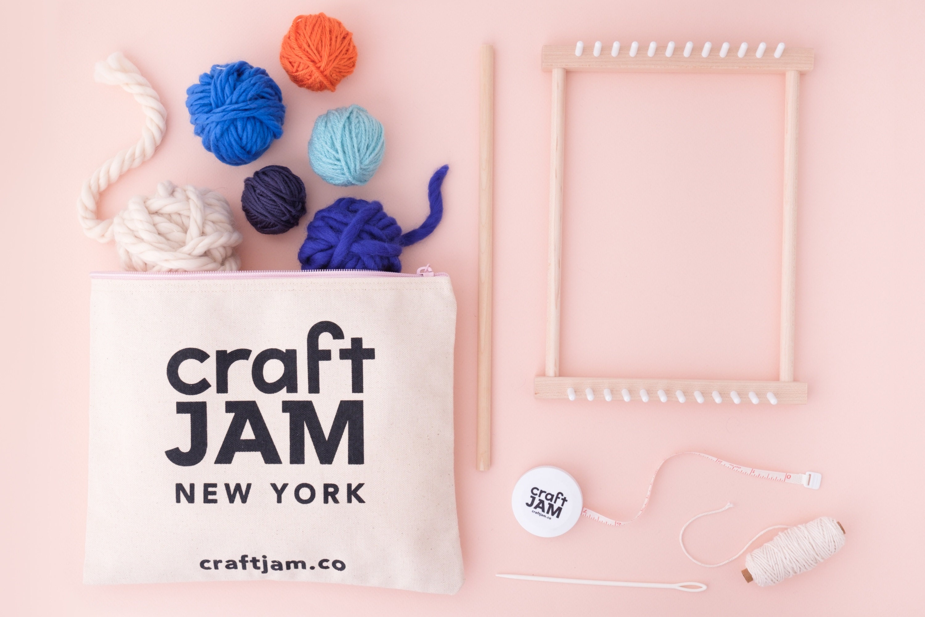 Modern Tapestry Weaving Supply Kit with Peg Loom Yarn Tape Etsy