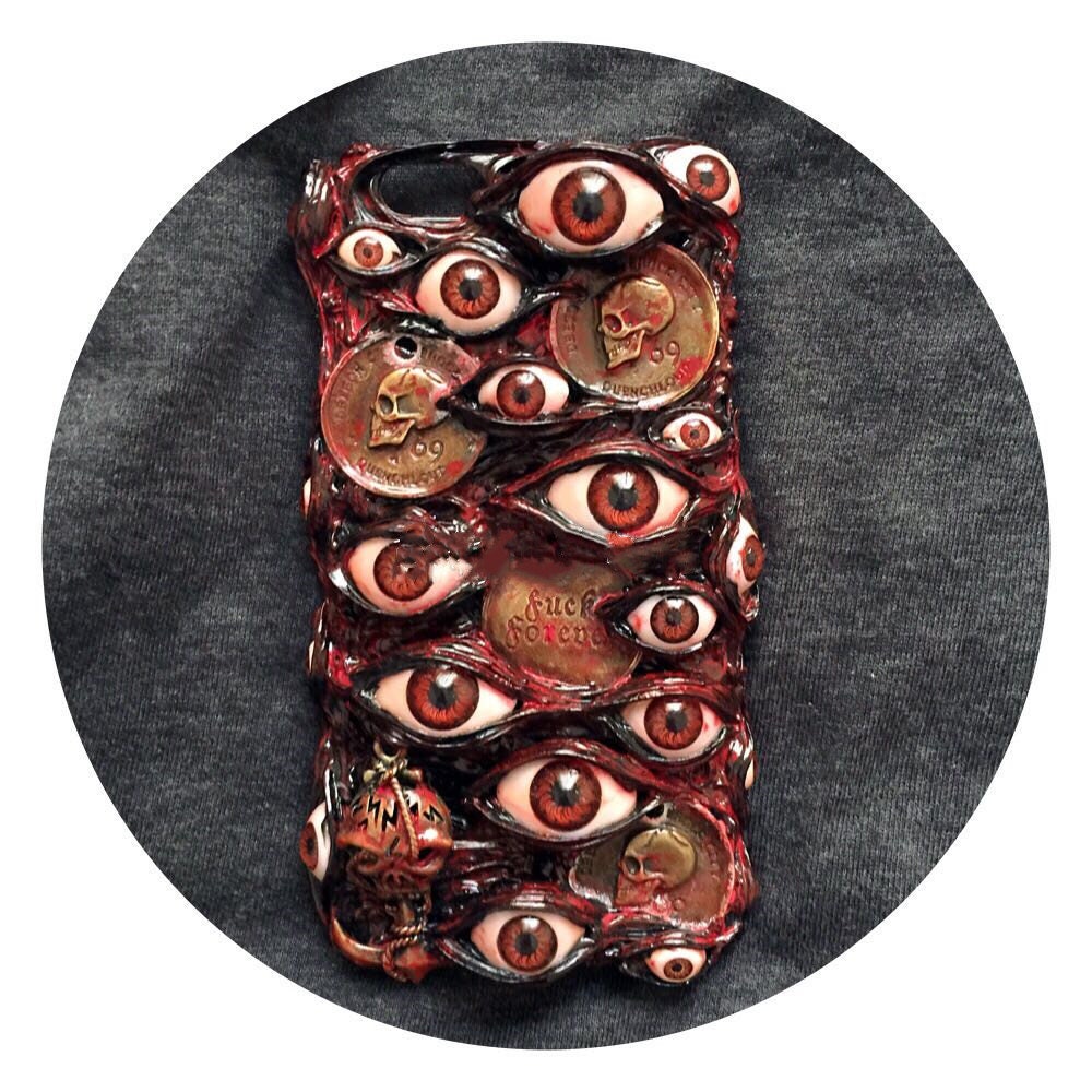 Holly-weird Monster Movies Halloween HUGE Decoden Kit Collection Kawaii  Phone Case Decoration Colorful 