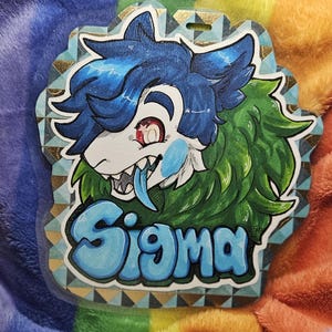 Custom Made Fursuit Badge/Traditional Fursona Furry Convention Badge