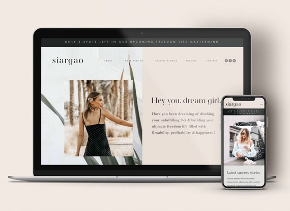 Squarespace 7.1 for Website Template Kit for Coach, Podcast, Influencer, Product Make Your Own Design Website Easy to Use DIY Business