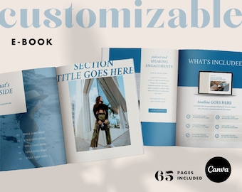 Szablon skoroszytu/e-booka CANVA dla trenerów, twórców kursów, agencji mediów społecznościowych lub marketingowych, copywriterów i wielu innych!