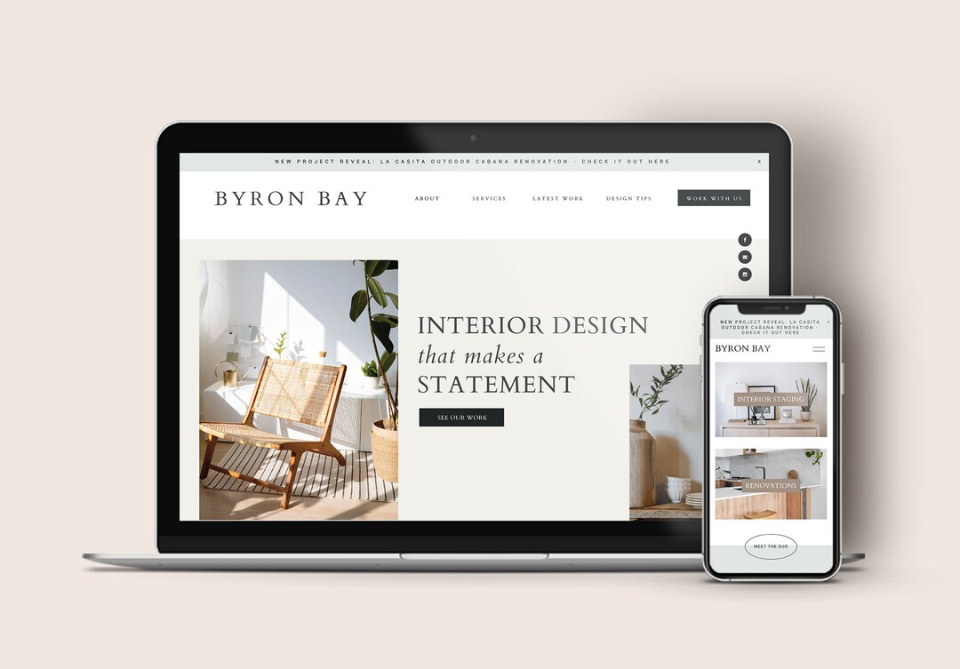 Squarespace 7.1 for Website Template Kit for Interior Design Styling ...