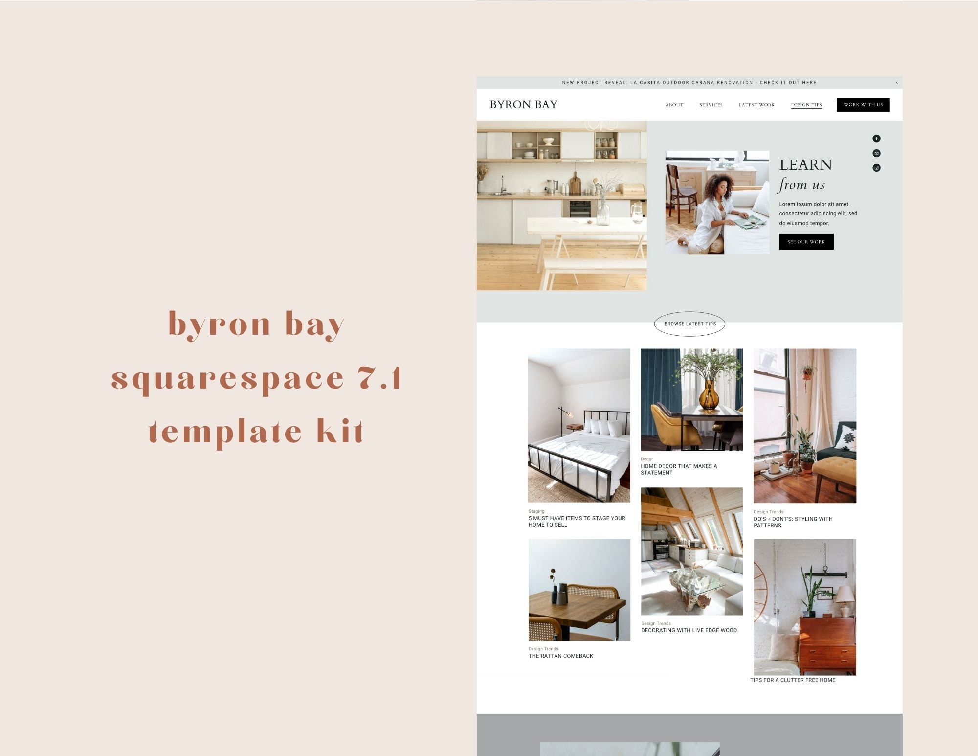 Squarespace 7.1 for Website Template Kit for Interior Design Styling ...