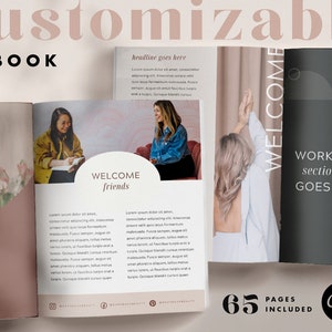 CANVA Workbook / E-Book Template for Coaches, for Online Course, Lead Magnet Template or Beauty Salon Price Guide