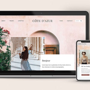Squarespace 7.1 for Website Template Kit for Boho Blogger Travel Influencer, Product Make Your Own Design Website Easy to Use DIY Business