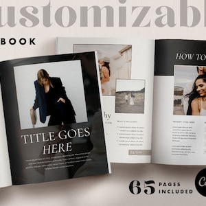 CANVA-arbetsbok/e-boksmall för fotografer, bloggare, för onlinekurs, leadmagnetmall eller prisguide