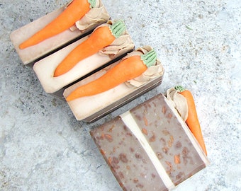 Don't be Late for Carrot Cake, handmade body soap