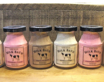 Milk Bath, Chocolate, Strawberry, and Oatmilk