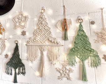 Macrame christmas tree / Macrame Xmas tree  tapestry / Boho christmas decor