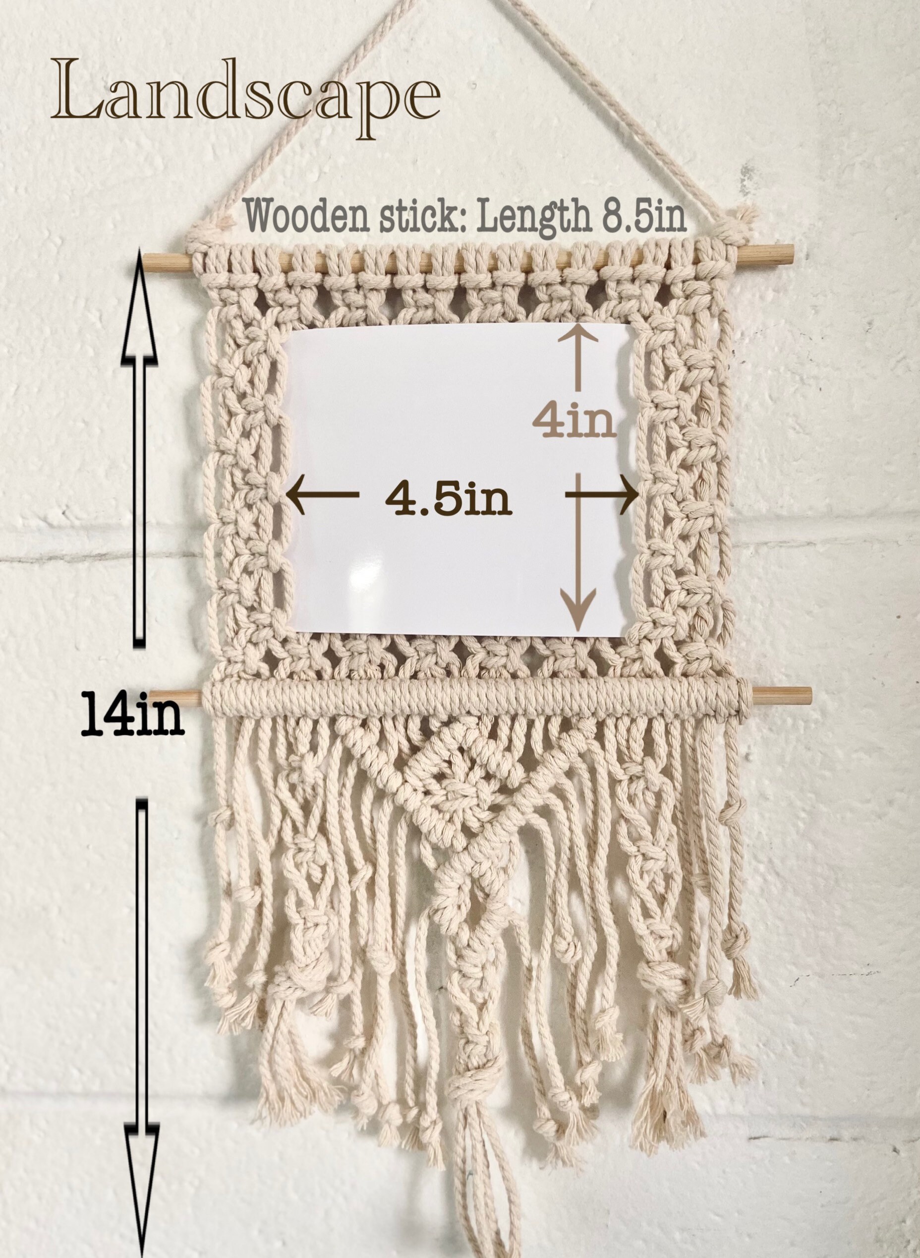 Macrame photo frame / Macrame wall hanging tapestry picture Etsy