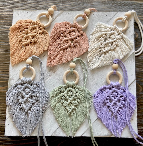Macrame car charm deals