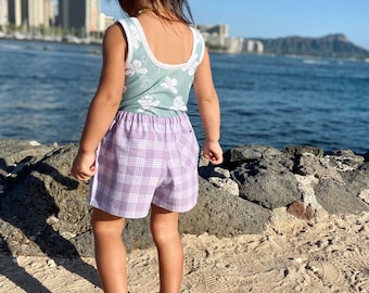 Palaka check Toddler & Kids Shorts / Ages 1–5 / Plaid pattern / comfortable relaxed fit