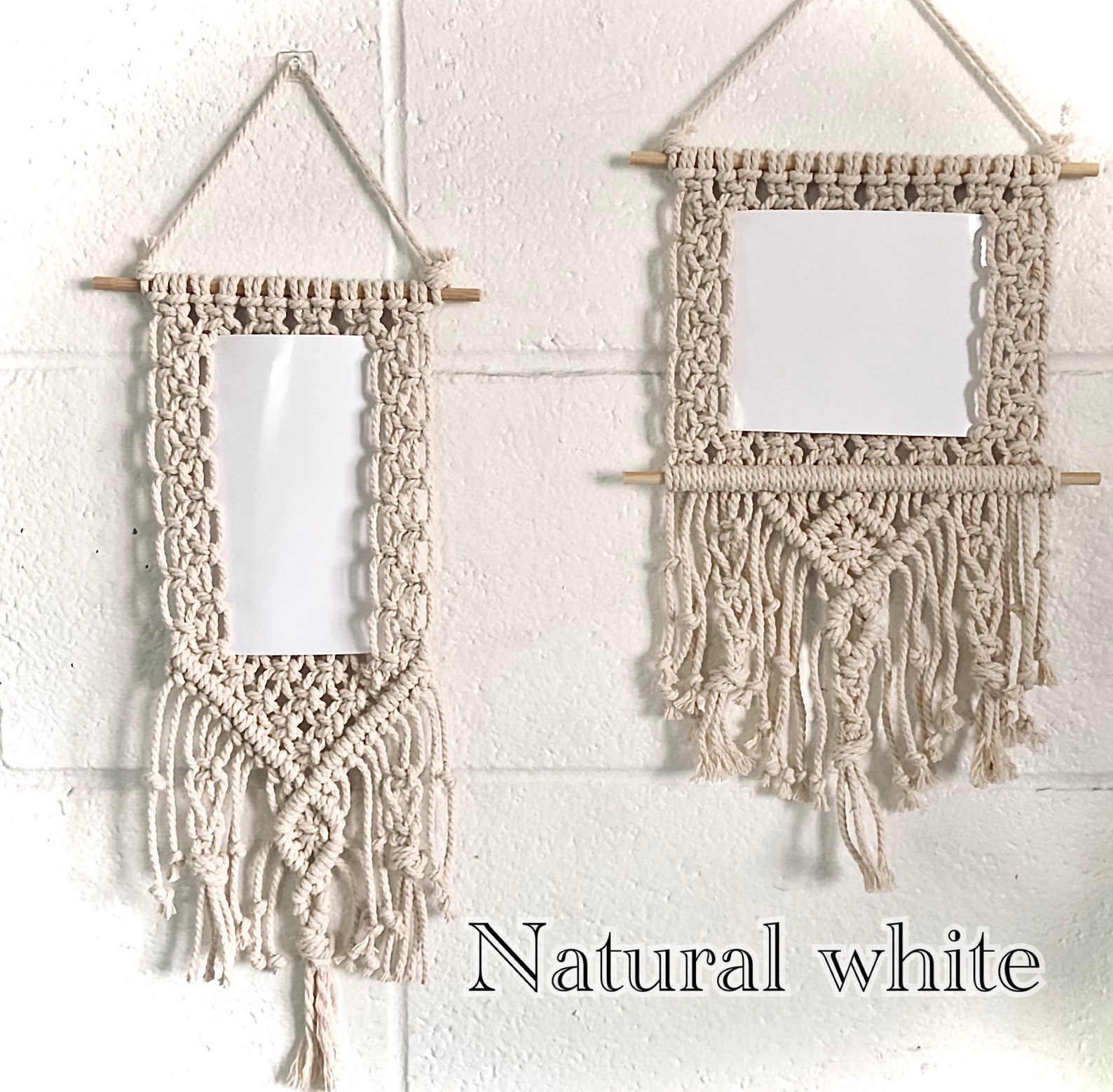 Macrame photo frame / Macrame wall hanging tapestry picture Etsy
