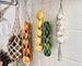 Macrame garlic lemon hanging bag / Macrame Fruit storage 