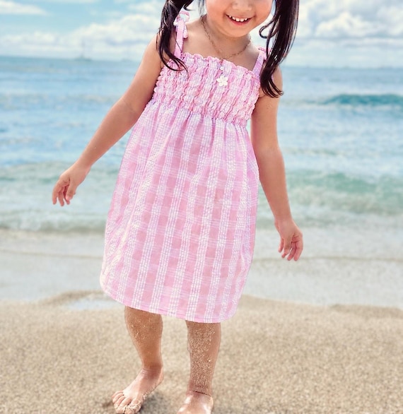 palaka dress Plaid Smocked Babydoll for Toddler & Kids (ages 1–5) CONSTANCEMIDI Size:XL/2XL/3XL Denim Jacket for Fall Hawaiian muumuu