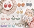 27colors / Macramé earrings / Boho earrings / Macrame fringe earrings