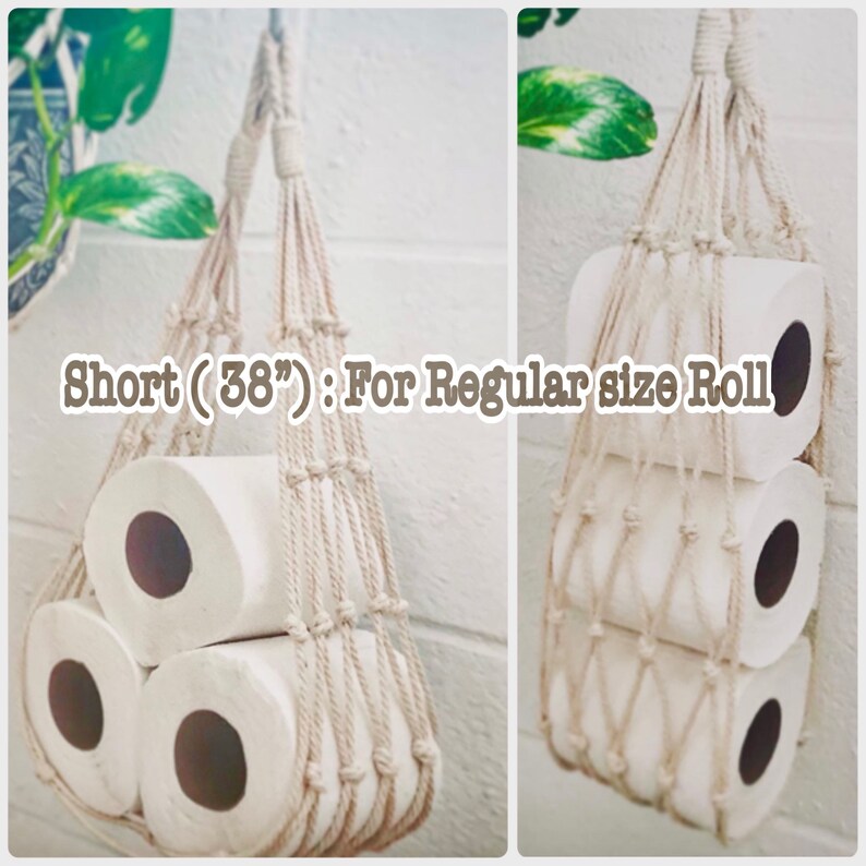 Macrame Toilet Paper Hammock / 22 Colors Available / Toilet Etsy
