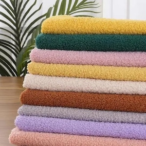 Tela de peluche, tela sherpa, tela de vellón de peluche, tela de tapicería, tela de peluche, por media yarda