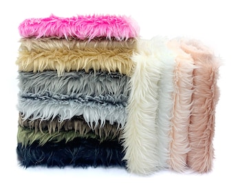 Faux Fur Fabric, 3cm Pile Faux Fur, Newborn Photo Prop, Faux Fur for Doll Hair, 40cm x 45cm (15”x 17”), Faux Fur Prop, Craft Fur