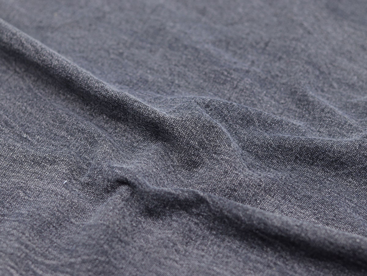 Tessuto Denim Lavato In Cotone Colorato Morbido E Spesso per Pantaloni