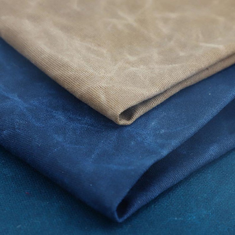 Waxed Canvas Fabric Water Resistant Waterproof Fabric Hand Etsy