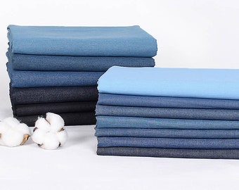 Tessuto leggero Blue Denim, denim lavato, denim di cotone, cucitura, Da mezzo metro