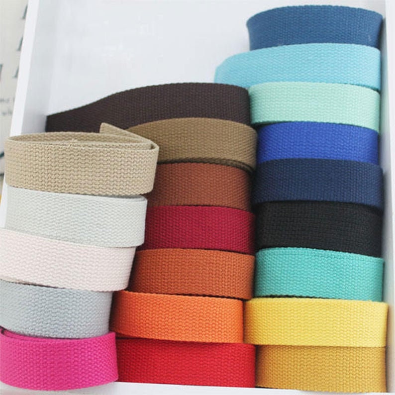 Cotton Webbing 1 Inch Wide Webbing Bag Handles Bag Strap for Tote Bag Upholstery Webbing Etsy
