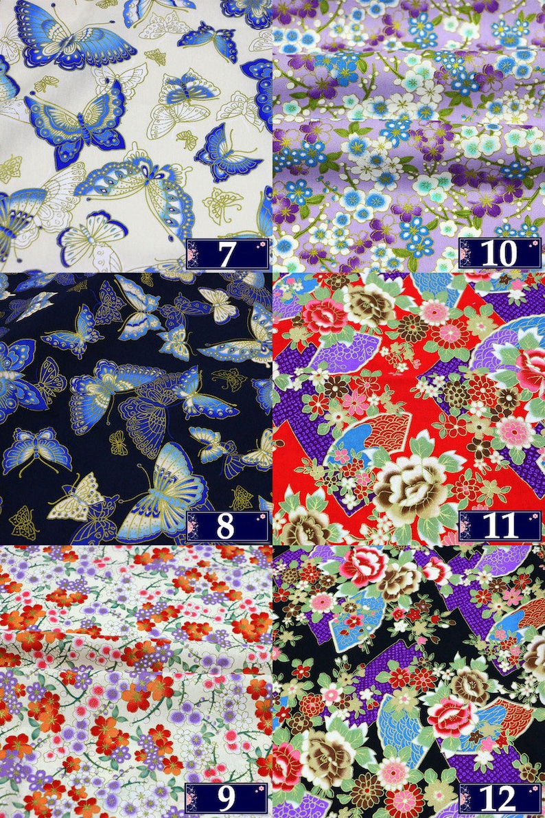 Japanese Fabric Pure Cotton Sewing Fabric by the Half Yard Etsy