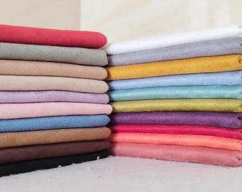 Faux Suede fabric for lightweight fabric work, Thin Suedette Fabric, Soft Suede Fabric, Microsuede Fabric,Upholstery Fabric,By the Half Yard