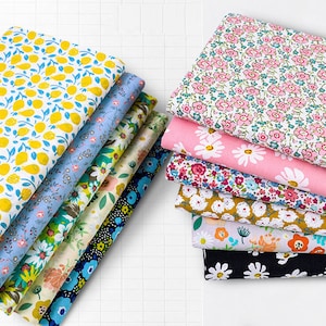 Little Floral Cotton, Shabby Flower Cotton Fabric, 100% Cotton Fabric, By The Half Yard