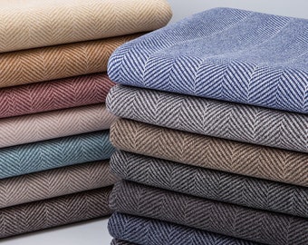 Textured Woolen Fabric, Woolen Fabric, Woolen Twill Fabric, Woolen Coat Fabric, Vintage Woolen Fabric,  By The Half Yard