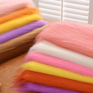 Long Pile Fur Fabric, Faux Fur Fabric, Cosplay Fur Fabric, Fursuit Material, Luxury Shag, Newborn Photo Prop, craft fur By The Half Yard